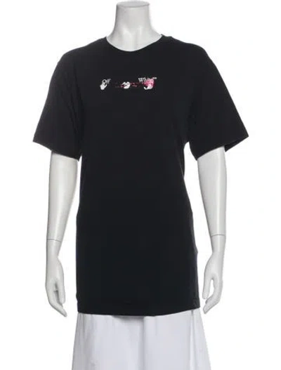 Pre-owned Off-white Graphic Print Crew Neck T-shirt In Gray