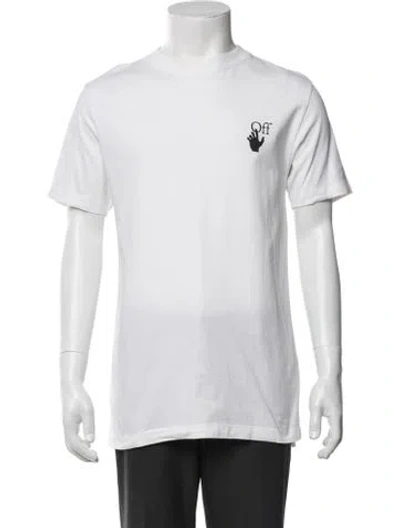 Pre-owned Off-white Graphic Print Crew Neck T-shirt In Neutral