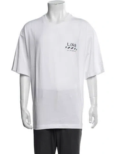 Pre-owned Off-white Graphic Print Crew Neck T-shirt W/ Tags In White