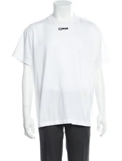 Pre-owned Off-white Graphic Print Crew Neck T-shirt In White