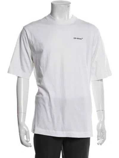 Pre-owned Off-white Graphic Print Crew Neck T-shirt In White