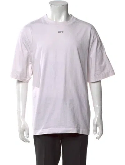 Pre-owned Off-white Graphic Print Crew Neck T-shirt In White