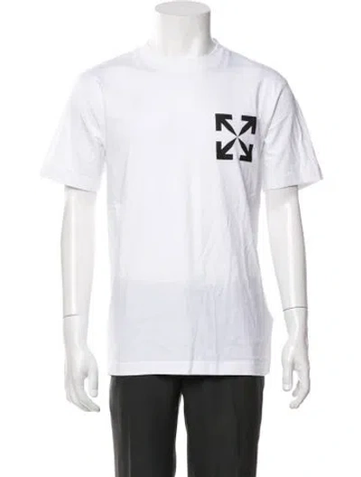 Pre-owned Off-white Graphic Print Crew Neck T-shirt In White