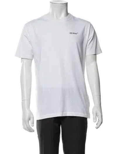 Pre-owned Off-white Graphic Print Crew Neck T-shirt In White