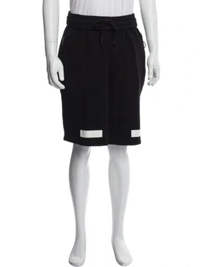 Pre-owned Off-white Graphic Print Jogger Shorts In Black