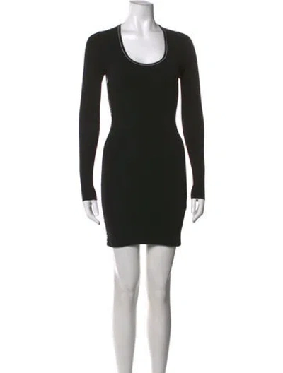 Pre-owned Off-white Graphic Print Mini Dress In Black