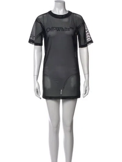 Pre-owned Off-white Graphic Print Mini Dress In Multicolor