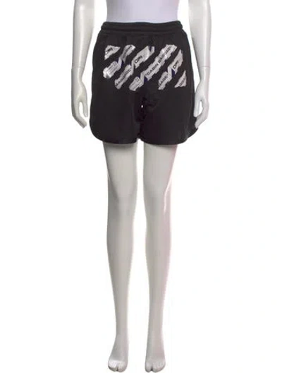 Pre-owned Off-white Graphic Print Mini Shorts In Black