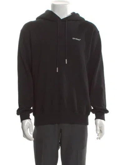 Pre-owned Off-white Graphic Print Mock Neck Pullover In Black