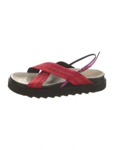 Pre-owned Off-white Graphic Print Sandals In Red