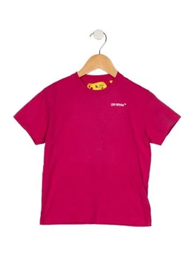 Pre-owned Off-white Babies' Graphic Print Shirt In Pink