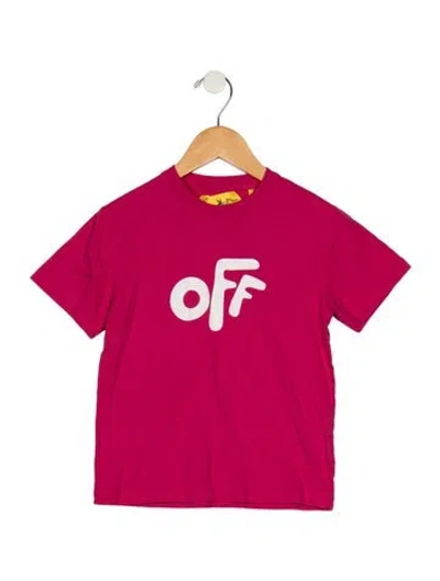 Pre-owned Off-white Babies' Graphic Print Shirt In Pink