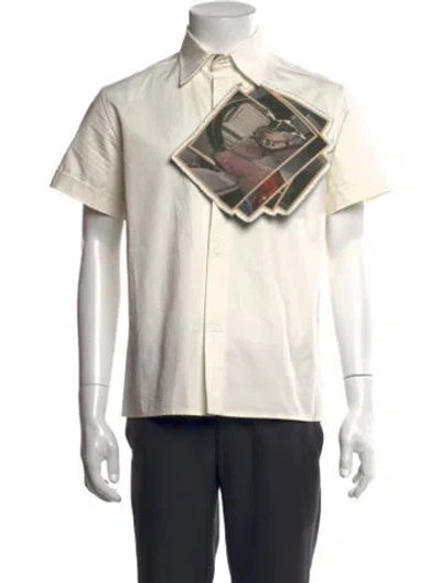Pre-owned Off-white Graphic Print Short Sleeve Shirt