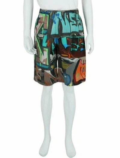 Pre-owned Off-white Graphic Print Shorts W/ Tags In Yellow