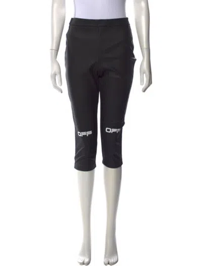 Pre-owned Off-white Graphic Print Skinny Leg Pants In Black