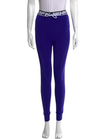 Pre-owned Off-white Graphic Print Skinny Leg Pants In Blue