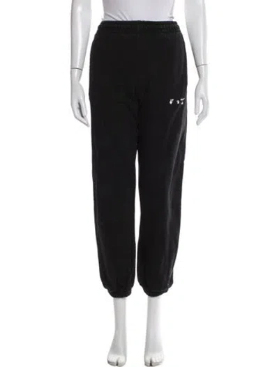 Pre-owned Off-white Graphic Print Sweatpants In Black