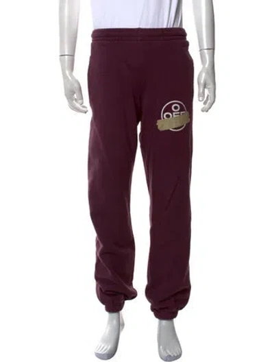 Pre-owned Off-white Graphic Print Sweatpants In Purple