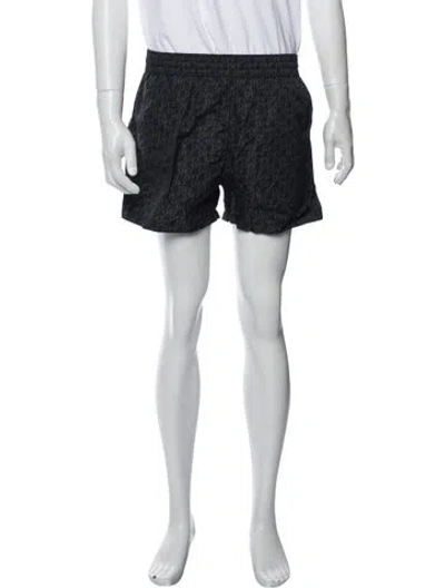 Pre-owned Off-white Graphic Print Swim Trunks In Black
