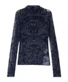 Off-white Patterned Top In Blue