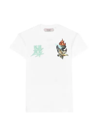 Off-white Graphic-print Cotton T-shirt In White