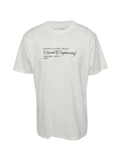 Pre-owned Off-white Graphic-print Crew-neck T-shirt In White