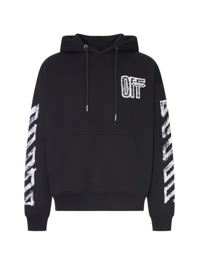 OFF-WHITE GRAPHIC-PRINT HOODIE