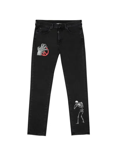 Off-white Graphic-print Jeans In Multi