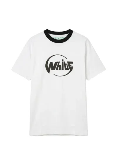 Off-white Graphic-print Ringer T-shirt In White