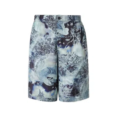 Off-white Graphic-print Shorts In Blue