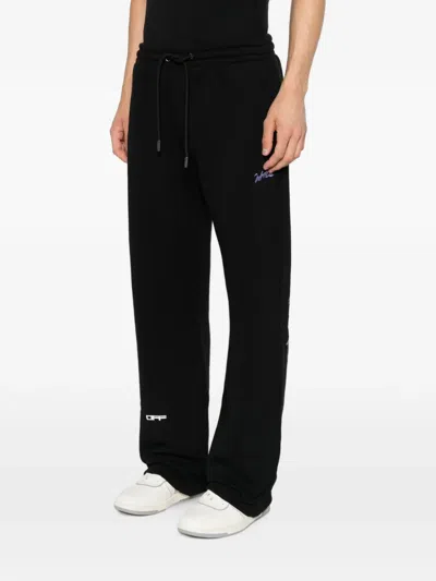 Off-white Graphic-print Track Pants In Black