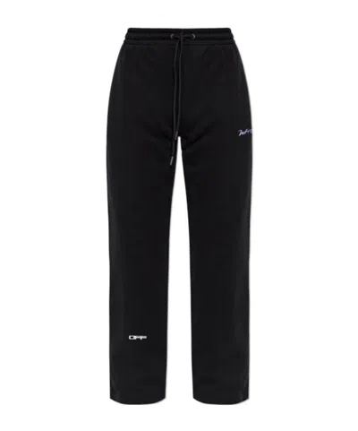 Off-white Graphic-print Track Pants In Black