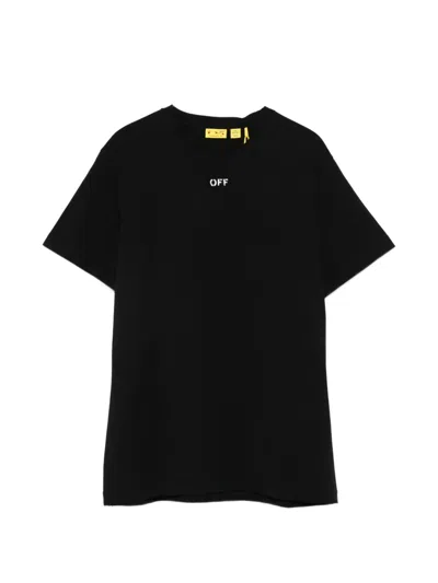 Off-white Kids' Graphic-print T-shirt In Black