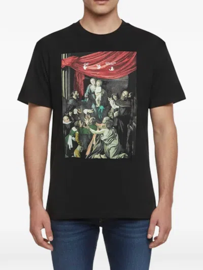 Pre-owned Off-white Graphic-print T-shirt In Black