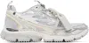 Off-white Grey Contemporary Mesh Upper Sneakers In Multi