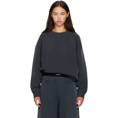 Off-white Gray Laundry 'off' Sweatshirt In Discharged Dark Slat