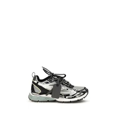 Off-white Gray Polyester Athletic Sneakers In Black