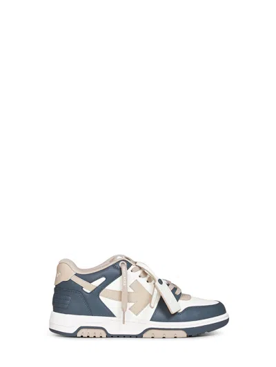 Off-white Green And Beige Out Of Office Sneakers In Blue