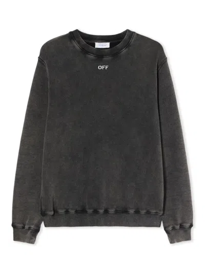 Off-white Grey Logo Crew Neck Sweatshirt