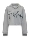 Off-white Script Polo Sweatshirt In Gray