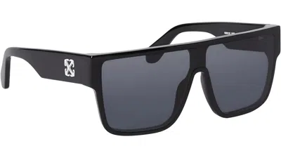 Off-white Grey Shield Unisex Sunglasses Oeri108 1007 132 In Black