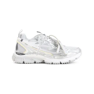 Off-white Leather And Mesh Be Right Back Sneakers With Logo Tag In Multi