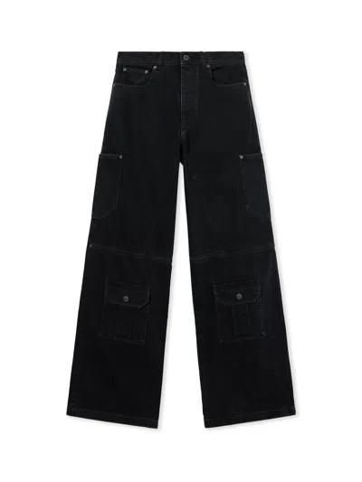 Off-white Half Arrow Cargo Jeans In Black