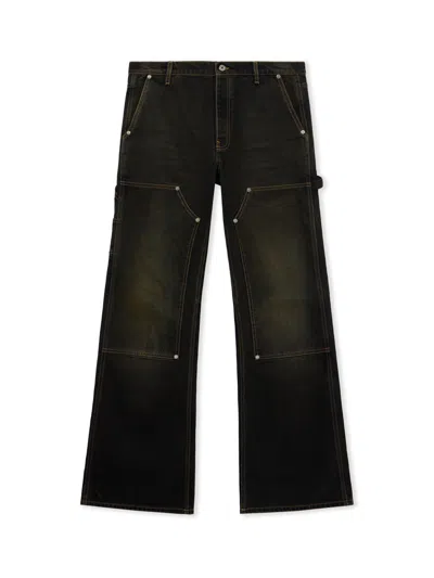 Off-white Half Arrow Flare Carpenter Jeans In Black