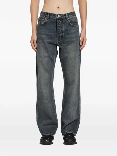 Off-white Half Arrow Slim Relax Jeans In Blue