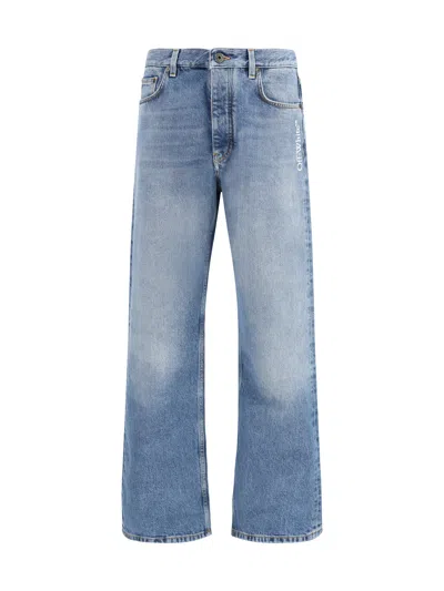 Off-white Half Arrow Slim Relaxed Jeans In Blue