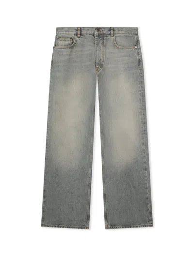 Off-white Half Arrow Slim Relaxed Jeans In Gray