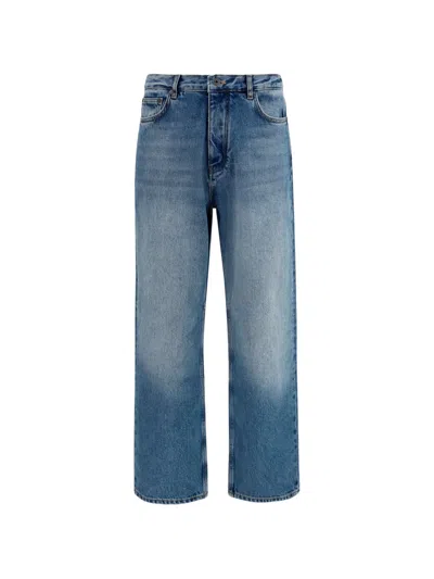Off-white Half Arrow Tapered Jeans In Blue