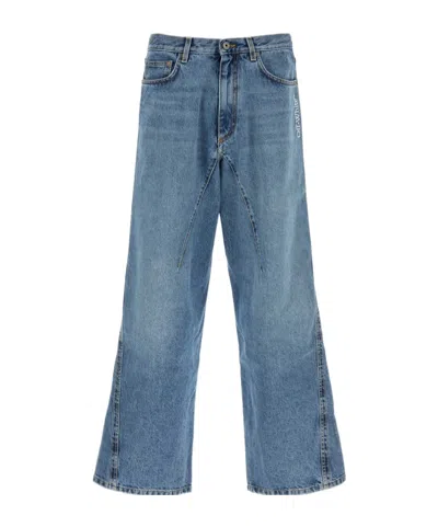 Off-white Off White Half Arrow Twist Slouchy Jean Light Medi In Blue