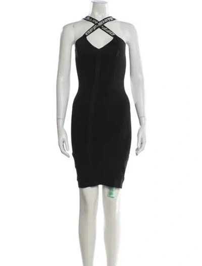 Pre-owned Off-white Halterneck Mini Dress In Multi